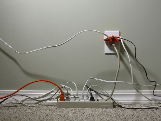 Overloaded electrical outlet